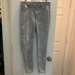 White House Black Market Silver Skinny Jeans